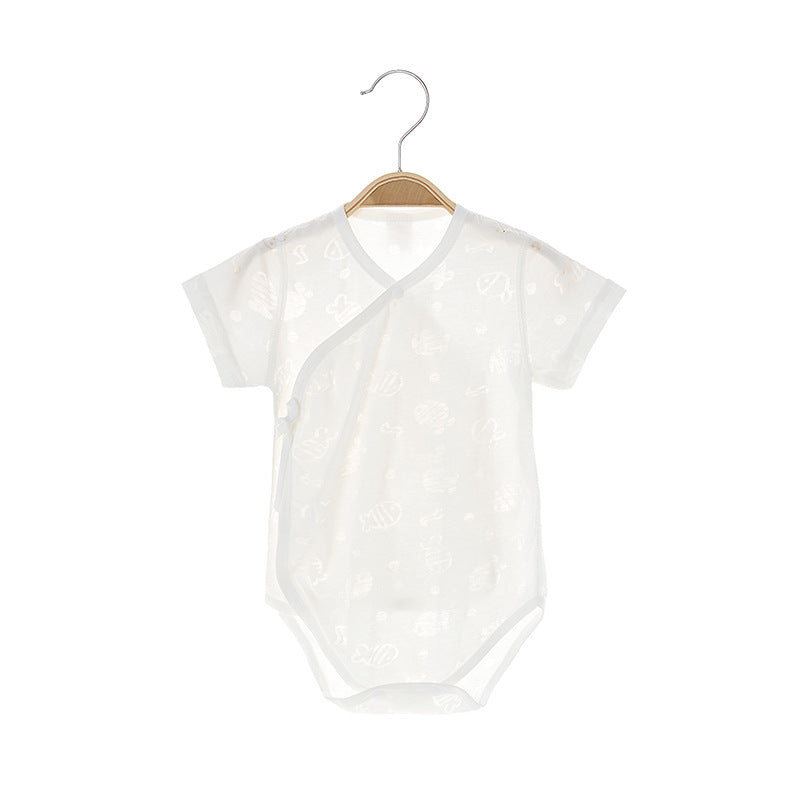 Short Sleeve Baby Summer Thin Triangle Rompers