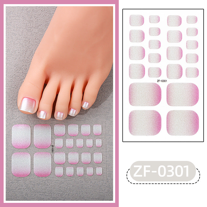 Diamond Footsticker Nail Decals Toenail Nail Sticker Waterproof Gradient