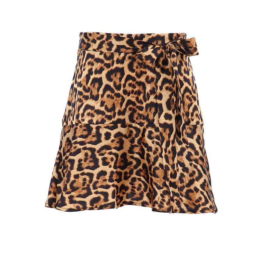 Fashion Vintage Leopard Print Short Skirt