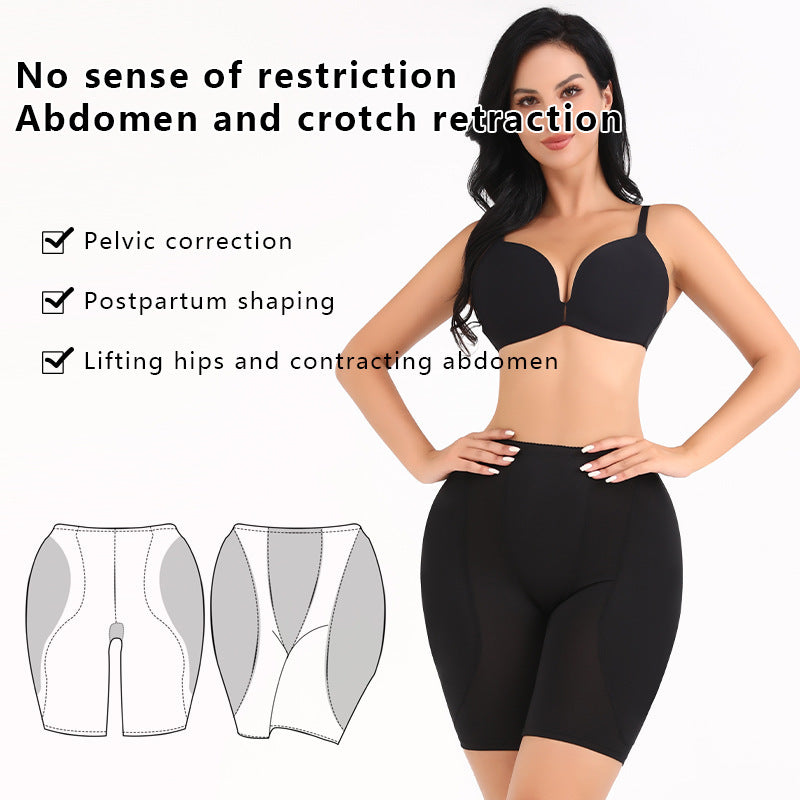 Women's High Waist Belly Contracting And Close-fitting Bodybuilding Girdle Body Shaping Safety Pants