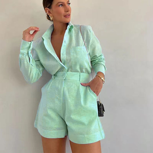 Loose Solid Color Casual Set