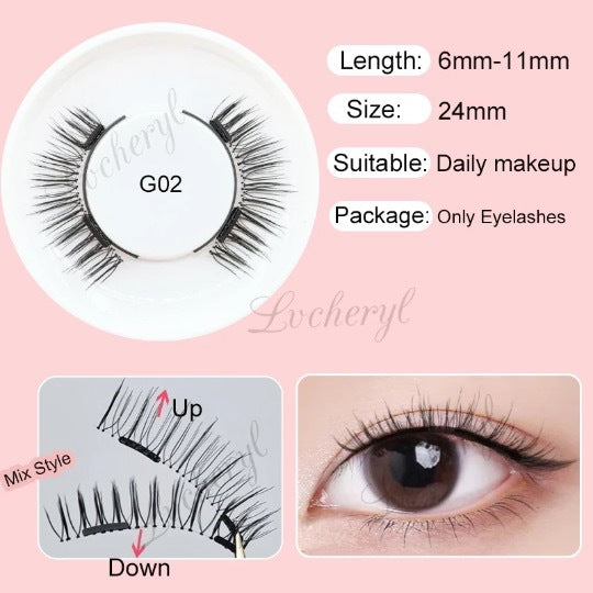 White Box One Pair Packed Magnetic Magnetic Eyelashes