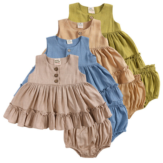 Baby Girls' Sleeveless Skirt 0-1 Yrs