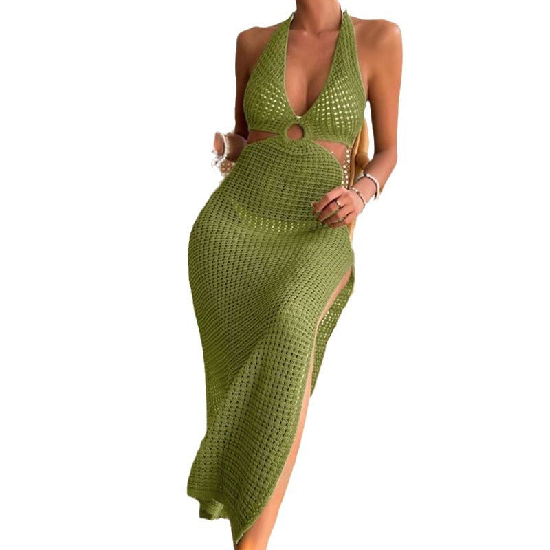 Summer Beach Dress Women's Solid Color Sexy Cover up