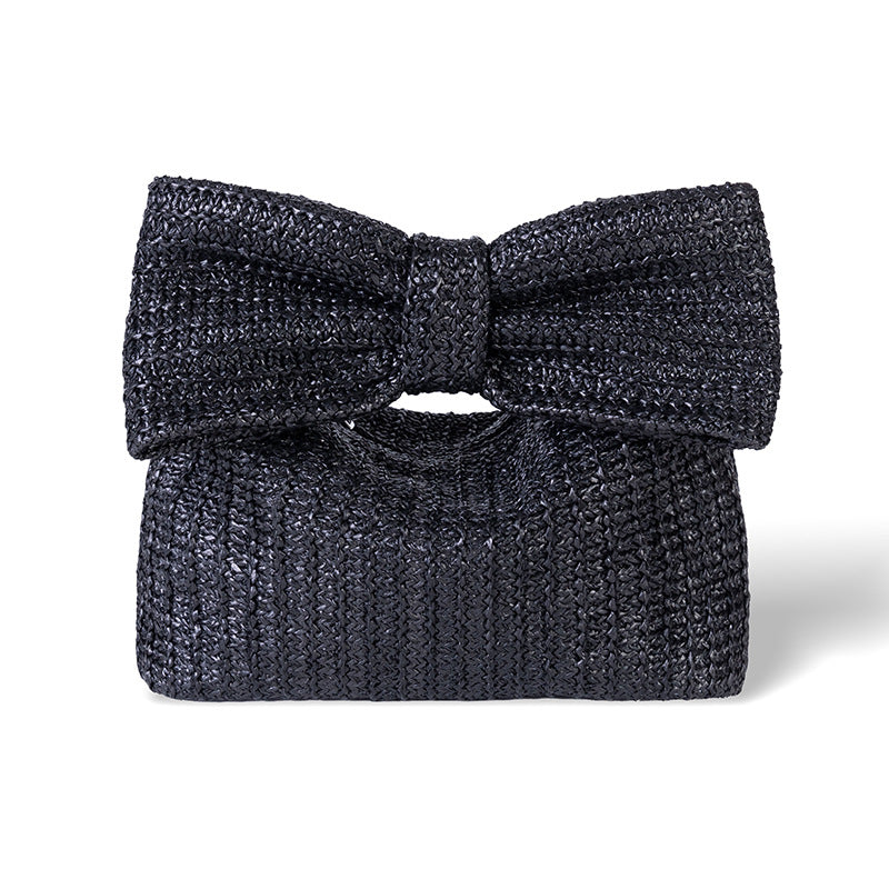 Women's Fashion Personalized New Bow Straw Handbag
