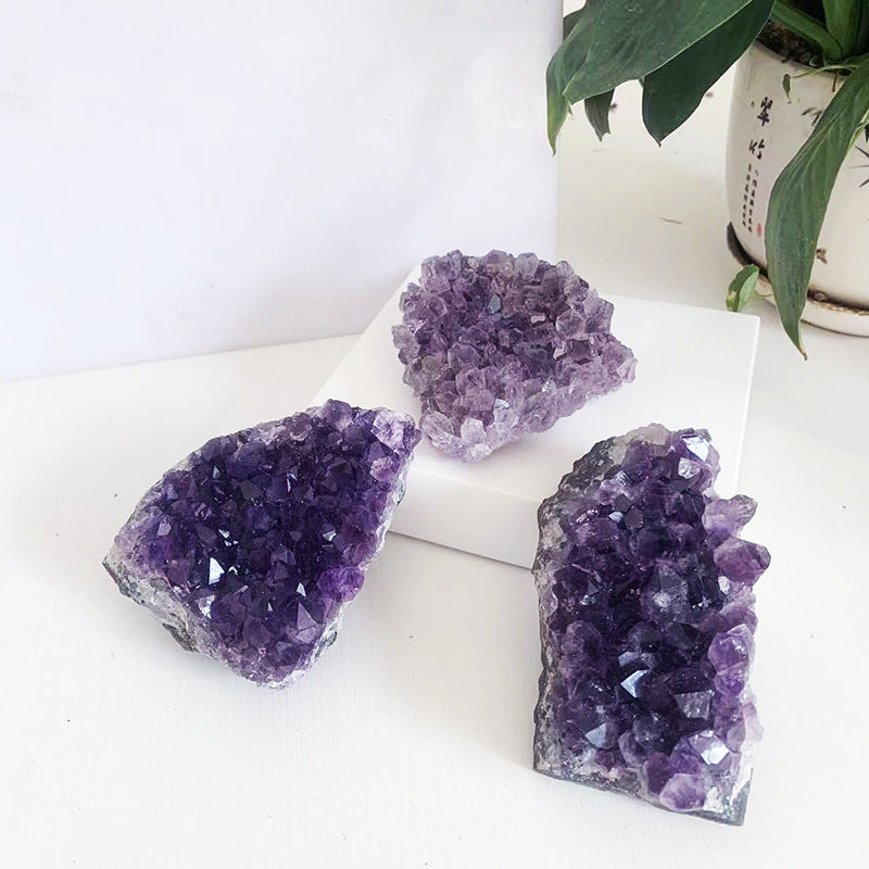 Natural Crystal Amethyst Block Ornaments