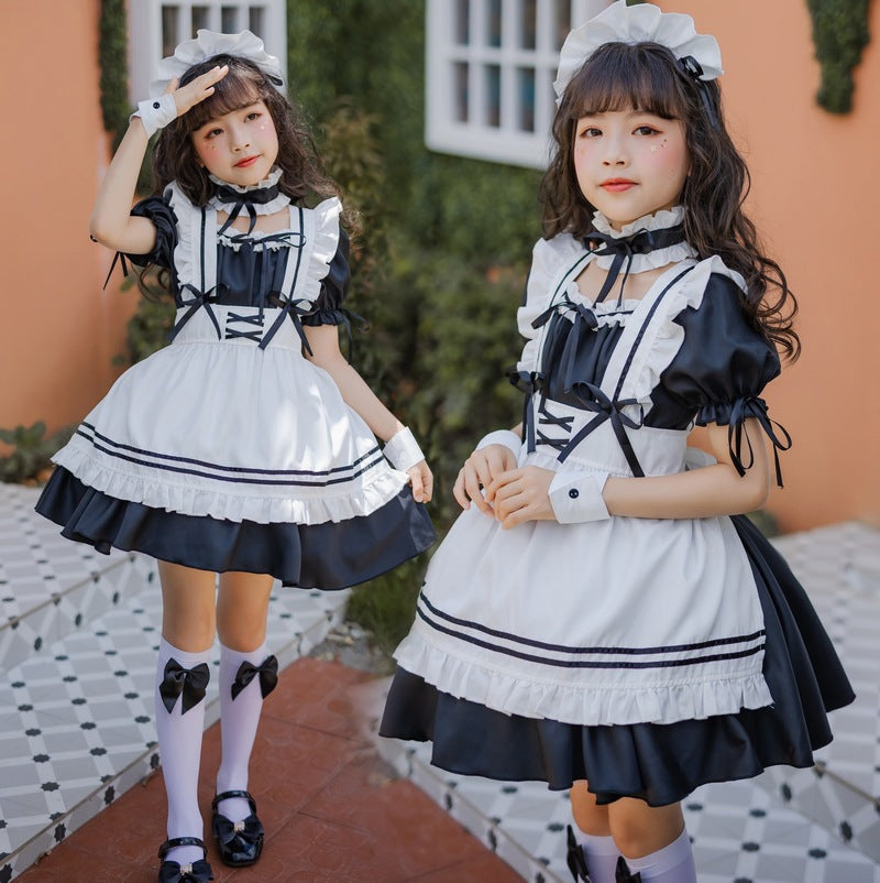 Disfraz de mucama negra para niña Vestido lindo de mucama loli