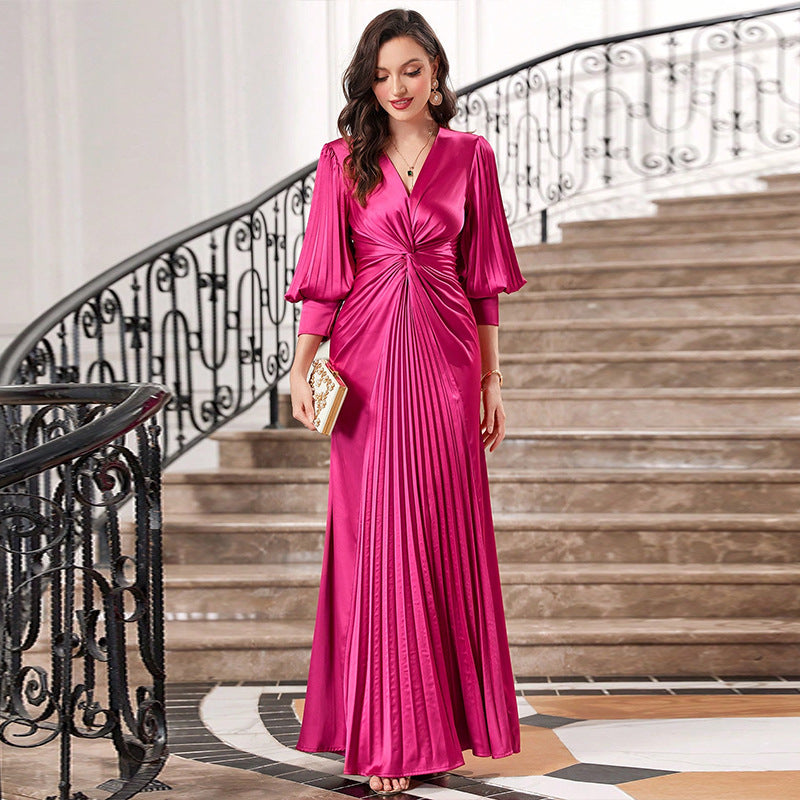 Slim Fit Lantern Sleeve Evening Dress Plus Size Party, evening, Wedding Guest Dress