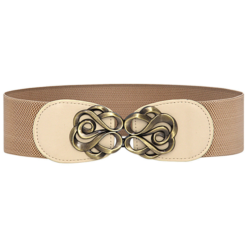 Women's Fashionable All-match Wide Waist Sealed Elastic Belt