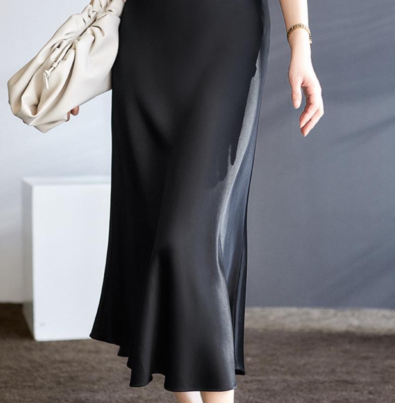 French Style Solid Color Skirt