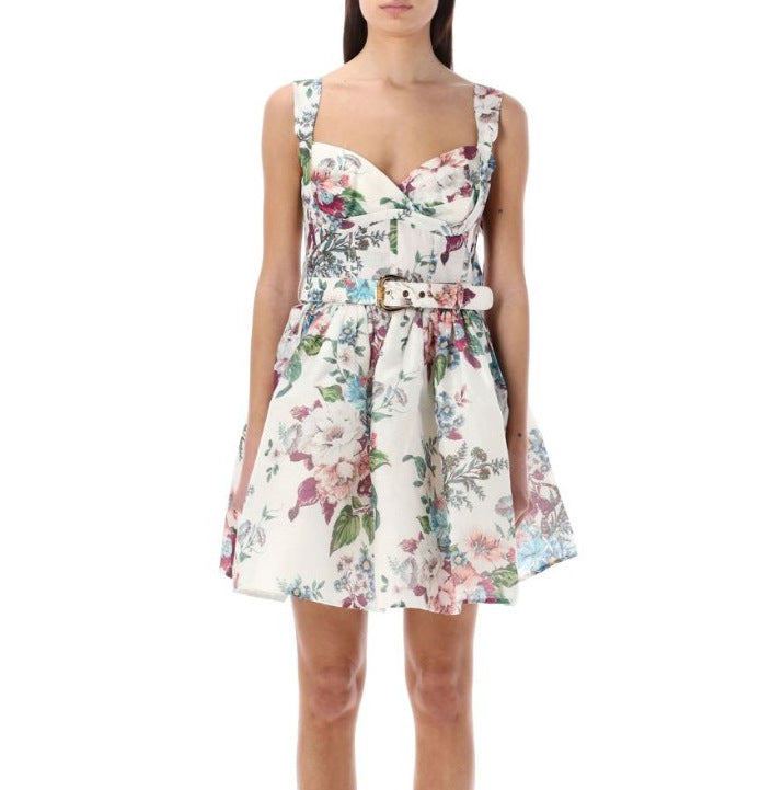 Female French Tea Break Floral Strap Dress