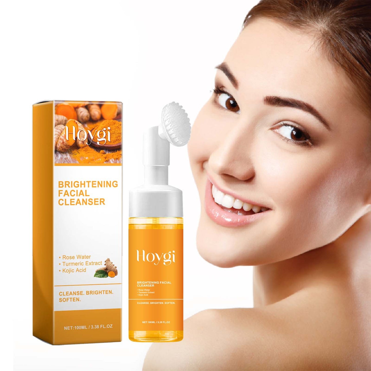 Turmeric Facial Cleanser Deep Cleansing Fade Acne Marks Hoygi