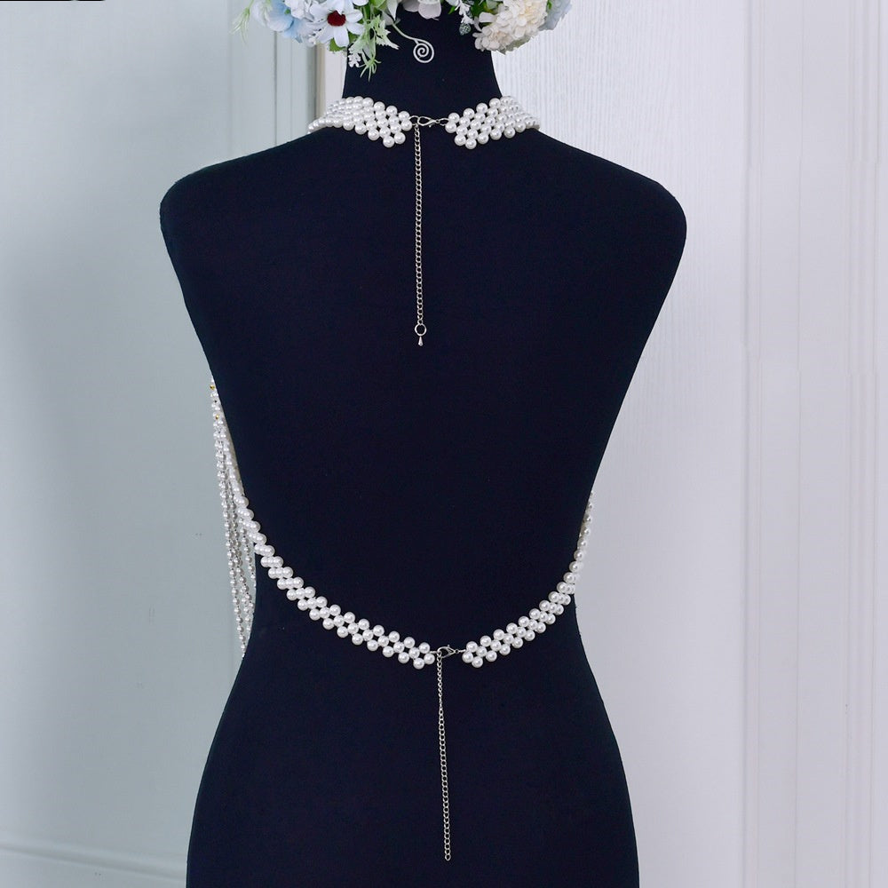 Pearl Necklace Shawl Wedding Shoulder Chain