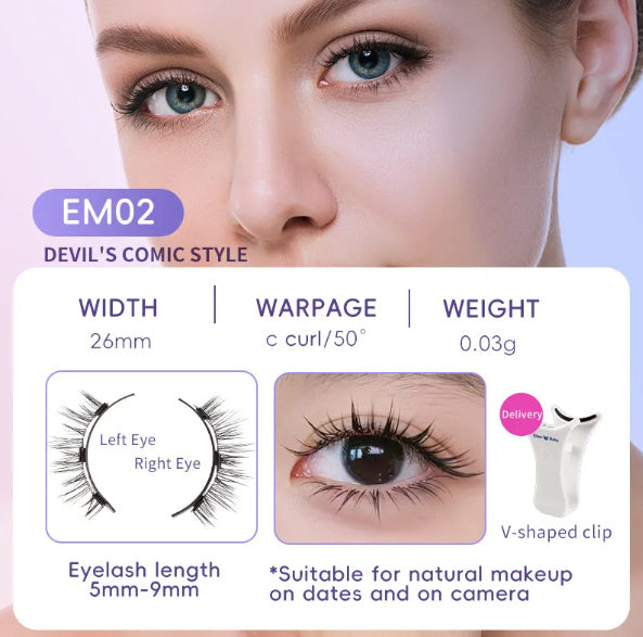 White Box One Pair Packed Magnetic Magnetic Eyelashes