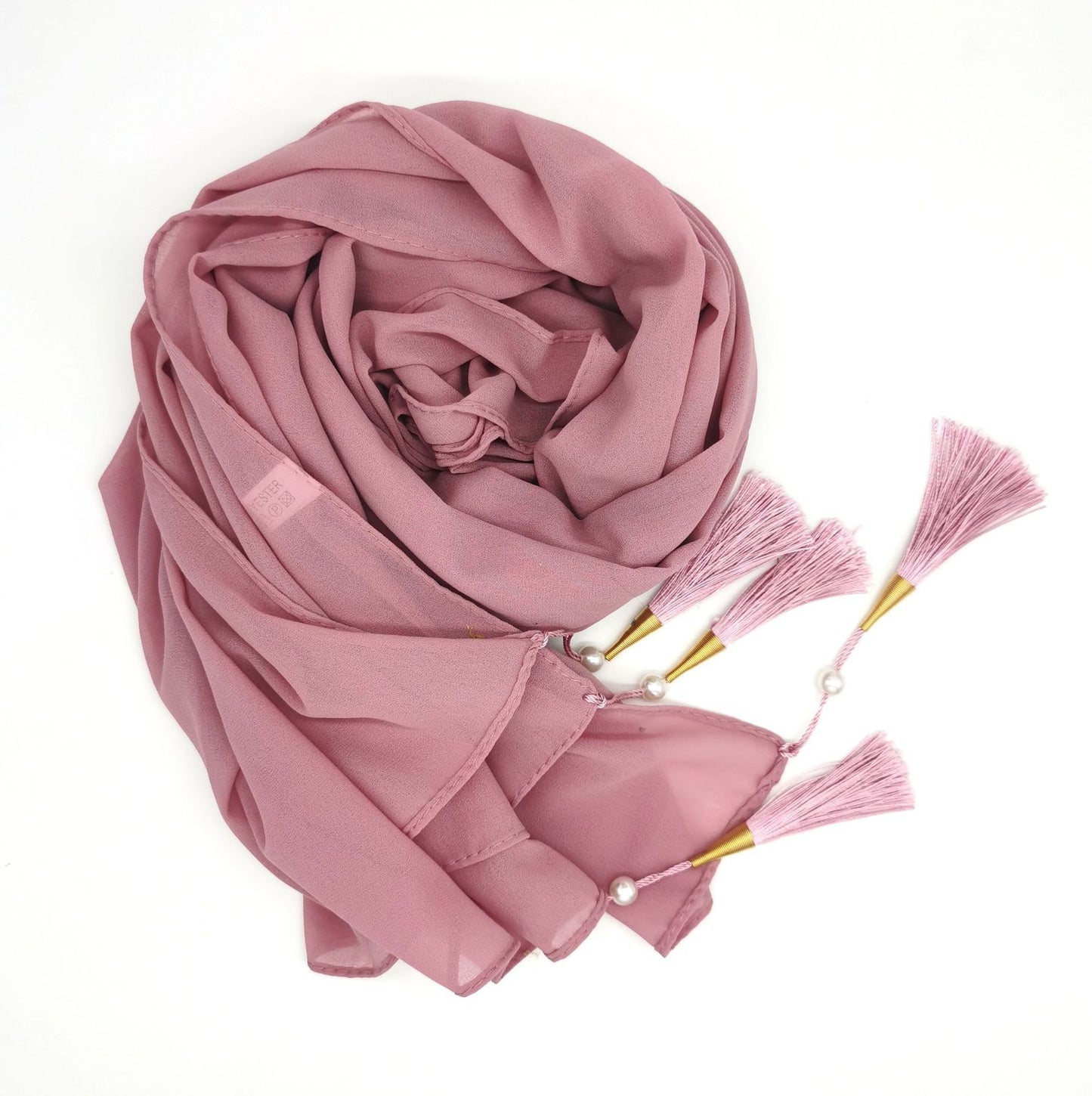 Scarf With Tassel At Four Corners