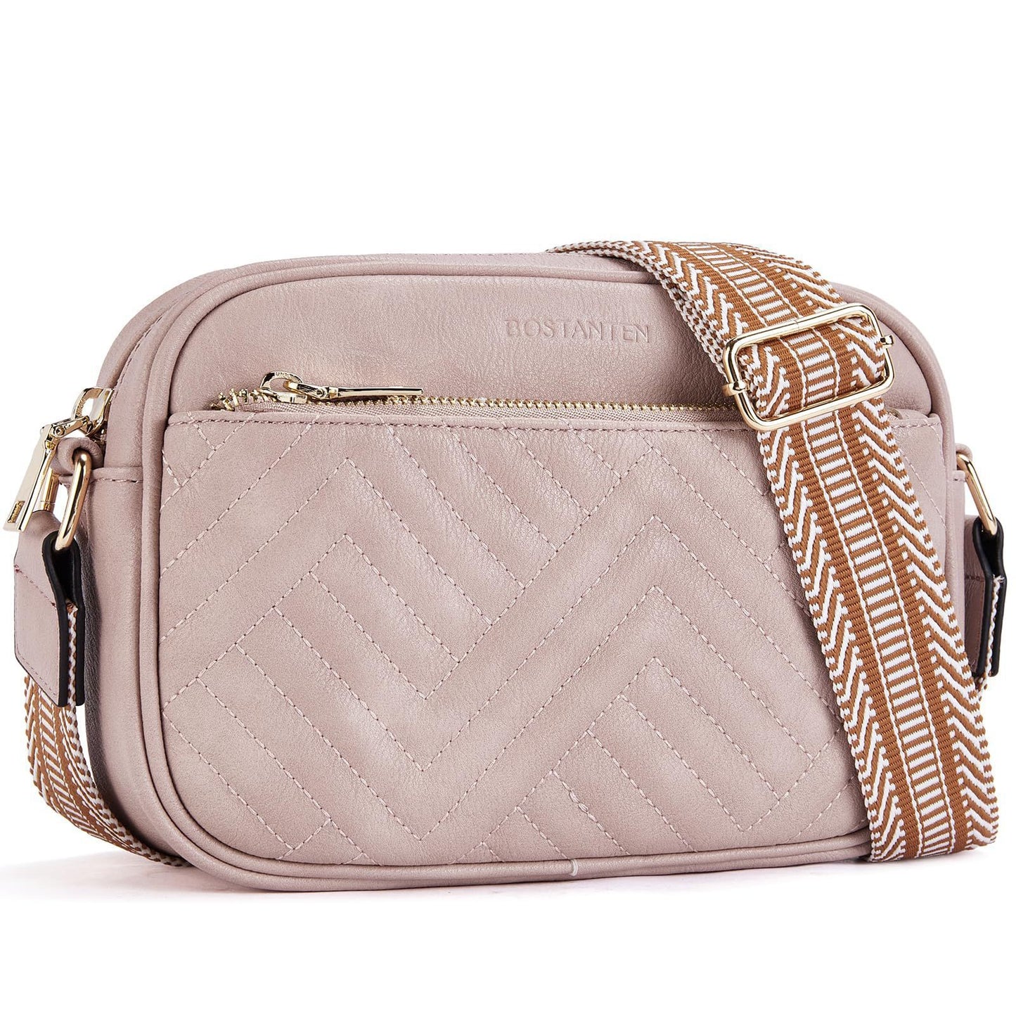 BOSTANTEN RFID Leather Wallet bundle Quilted Crossbody Bags for Women