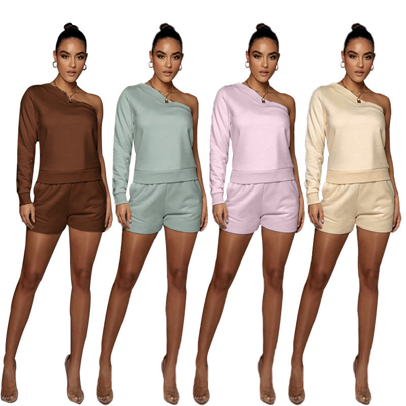 Slim Fit Pullover Long-sleeve Sweater Set