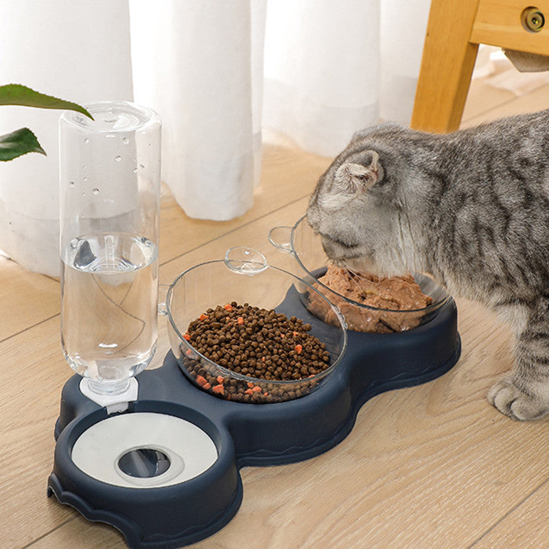 Suministros para mascotas, cuenco doble para gatos, agua potable automática