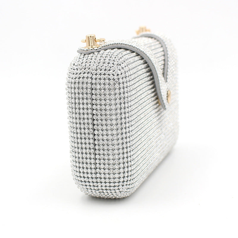 Bolso de noche en forma de V con diamantes Bolso de mujer