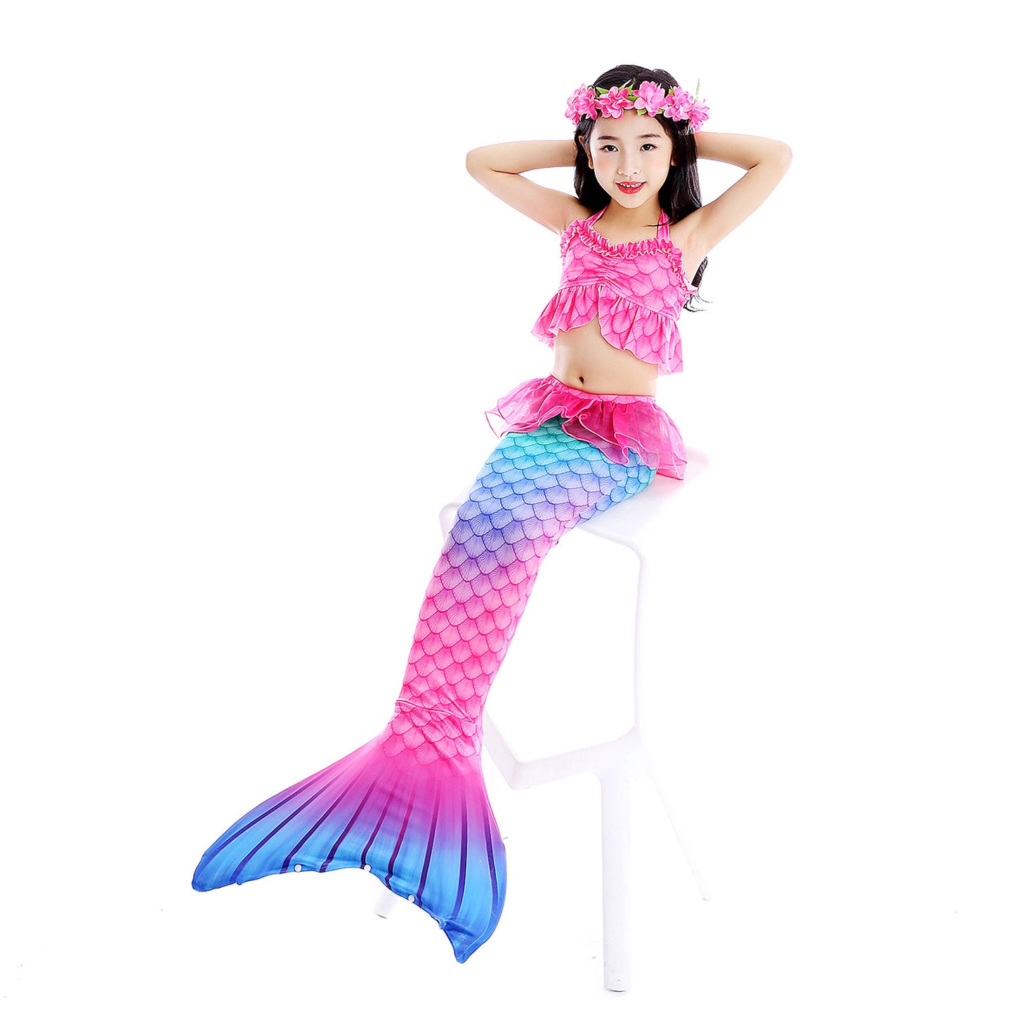 Girls Princess Dress Style Mermaid Costume