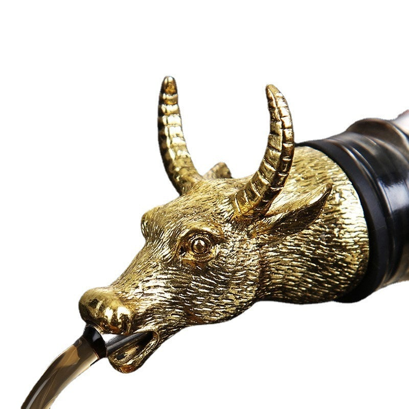 Wine Container Stainless Steel Bull Head Wine Pouring Device