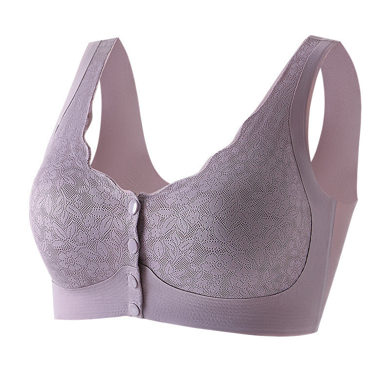 Front Button Seamless Wireless Nursing Bra