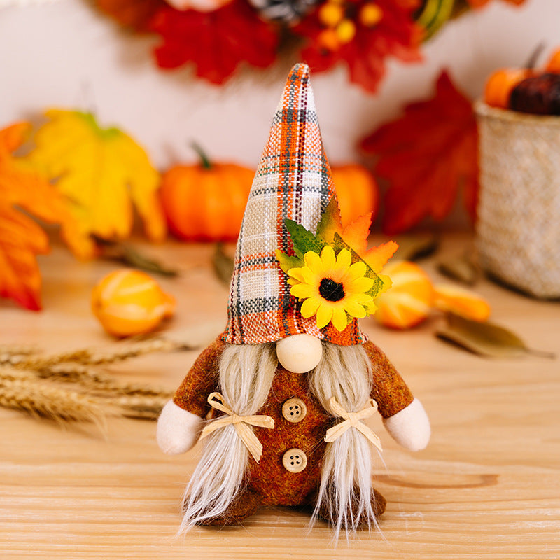 Thanksgiving Decorations Faceless Doll Floor Decoration Harvest Festival