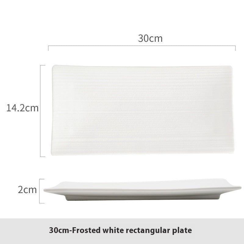 Rectangular Plate Household Minimalist Porcelain Dinner Plate