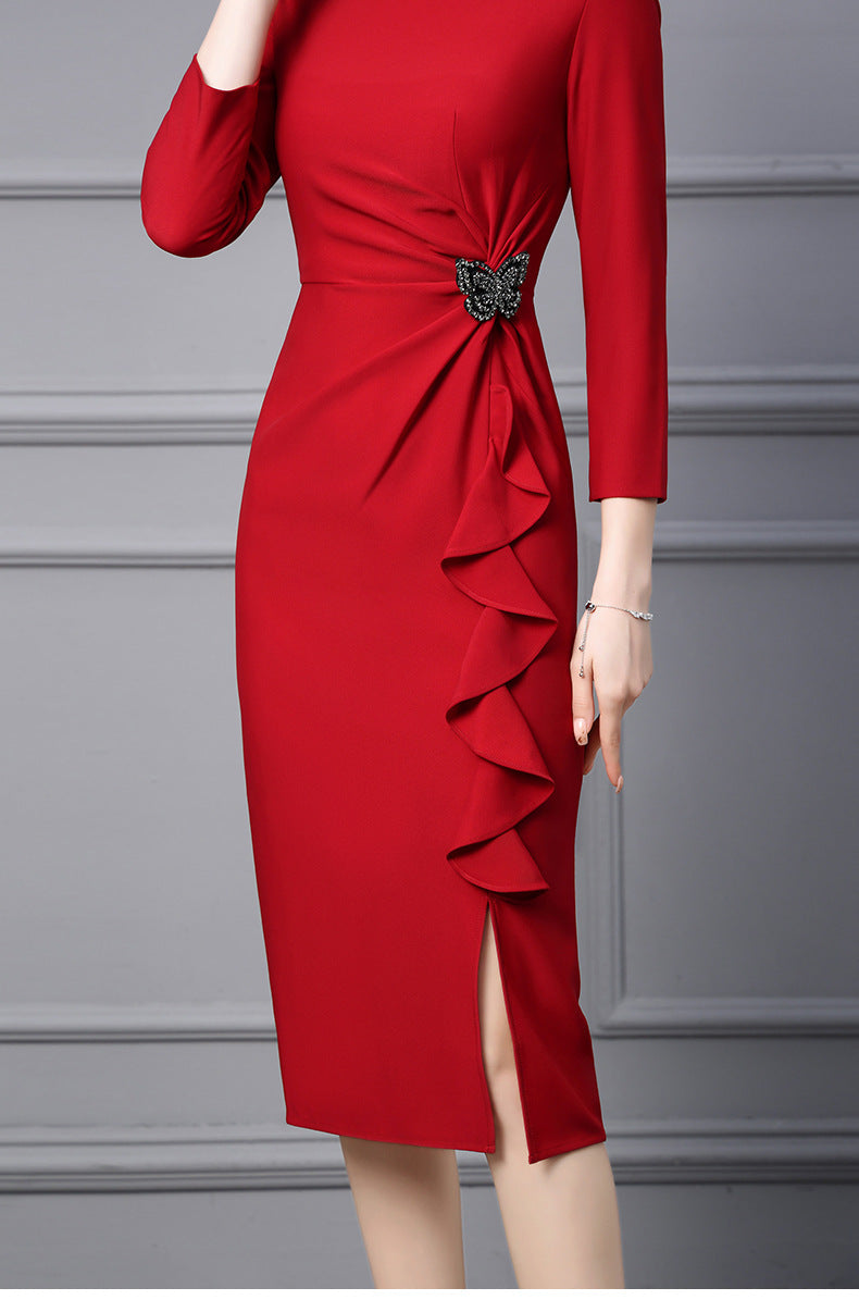 Fashion Ruffled Bow Waist Skirt