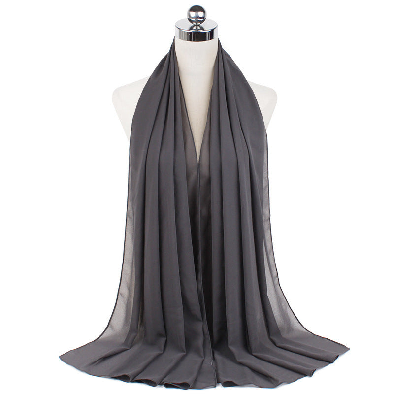 Monochrome Pearl Chiffon Scarf Bubble