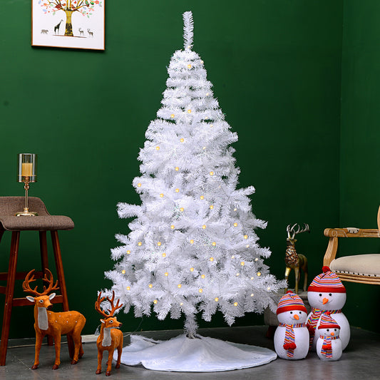 Nuevo árbol de Navidad blanco de 1,5 y 1,8 m con decoración navideña de lujo para el hogar criptográfico