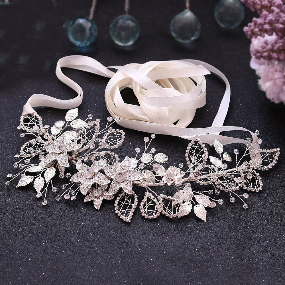 Bride Waist Seal Handmade Belt Rhinestone Wedding Dress