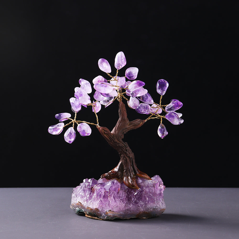 Natural Amethyst Fortune Tree Desktop Decoration