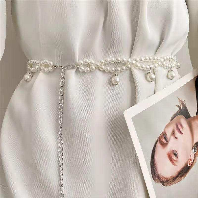 Women's All-match Literary Temperament Pearl Belt