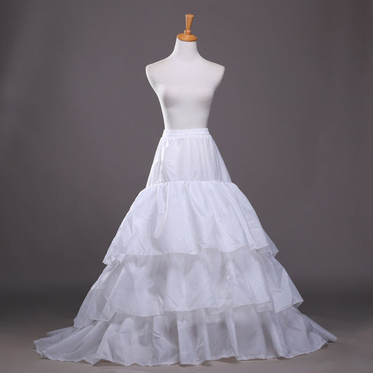 Bridal Wedding Dress Trailing Skirt With Lace Elastic Waist