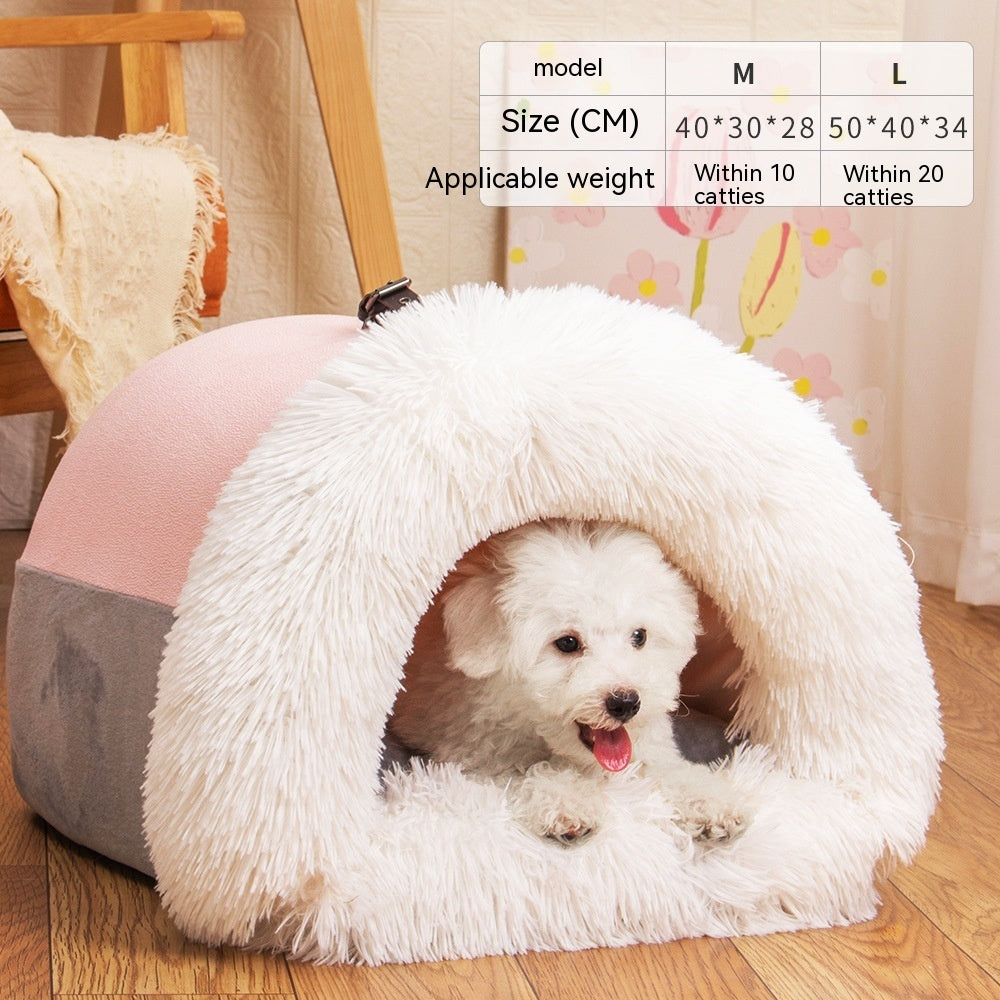 New Splice Portable Pet Nest Portable Warm Dog Nest Moisture-proof Long Fur Cat Nest Cross Border Pet Nest