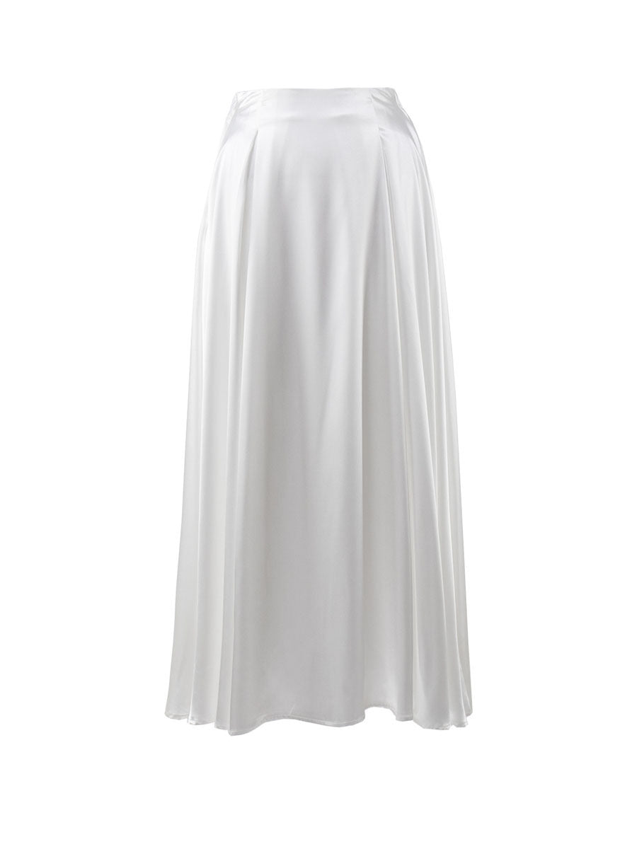 Women's Fashion Graceful Satin Satin Long Skirt