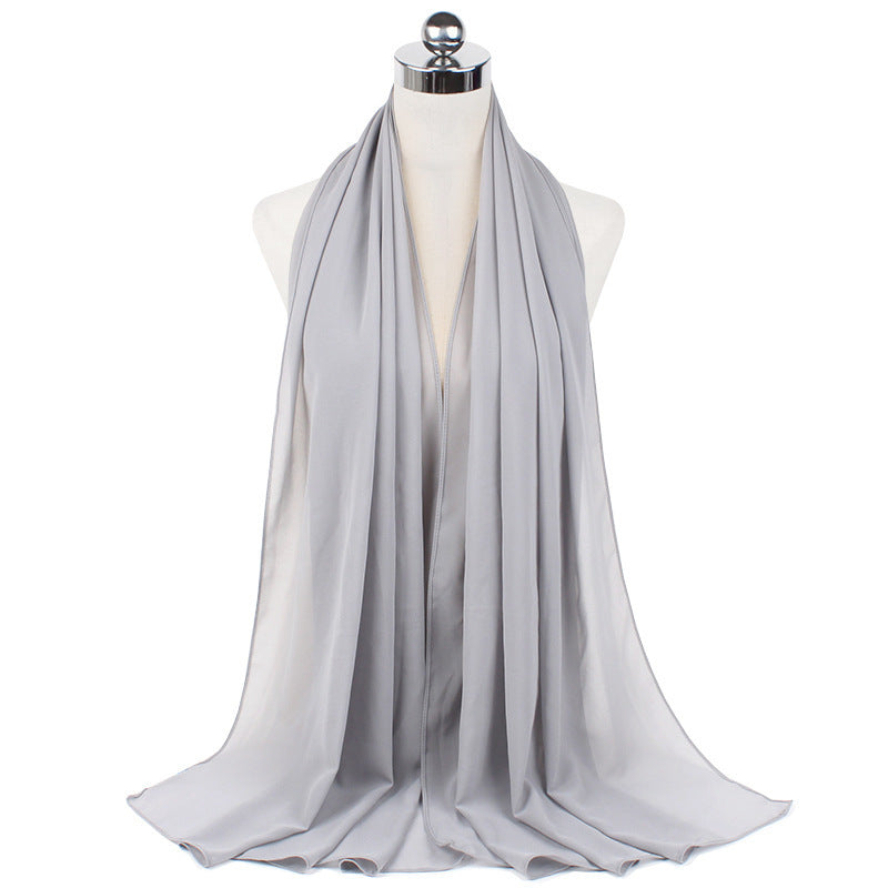 Monochrome Pearl Chiffon Scarf Bubble