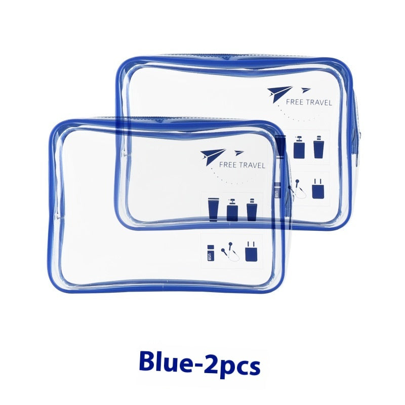 Bolsa de plástico de aviación portátil impermeable de viaje transparente multifuncional