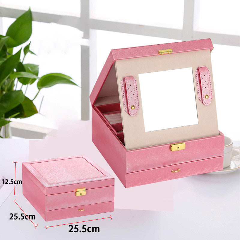 Multifunctional Jewelry Storage Box PU Leather