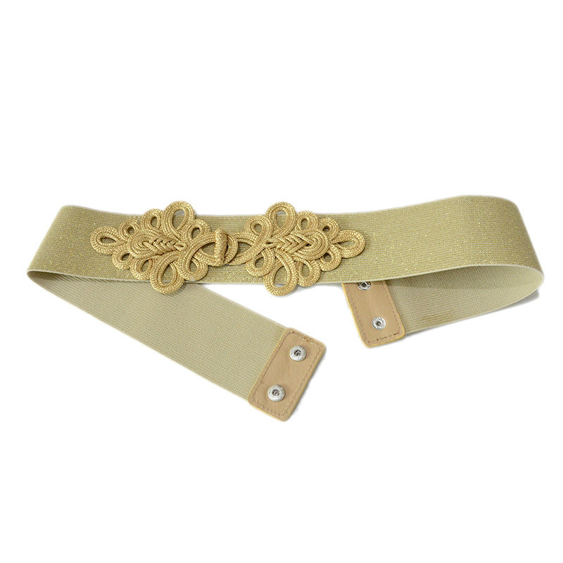 Ladies Versatile Retro Elastic Waistband Decoration