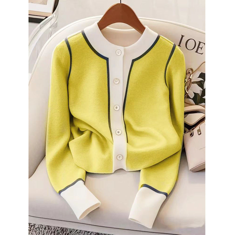 Cold Series Short Fashionable Long Sleeve Sweater Coat Women