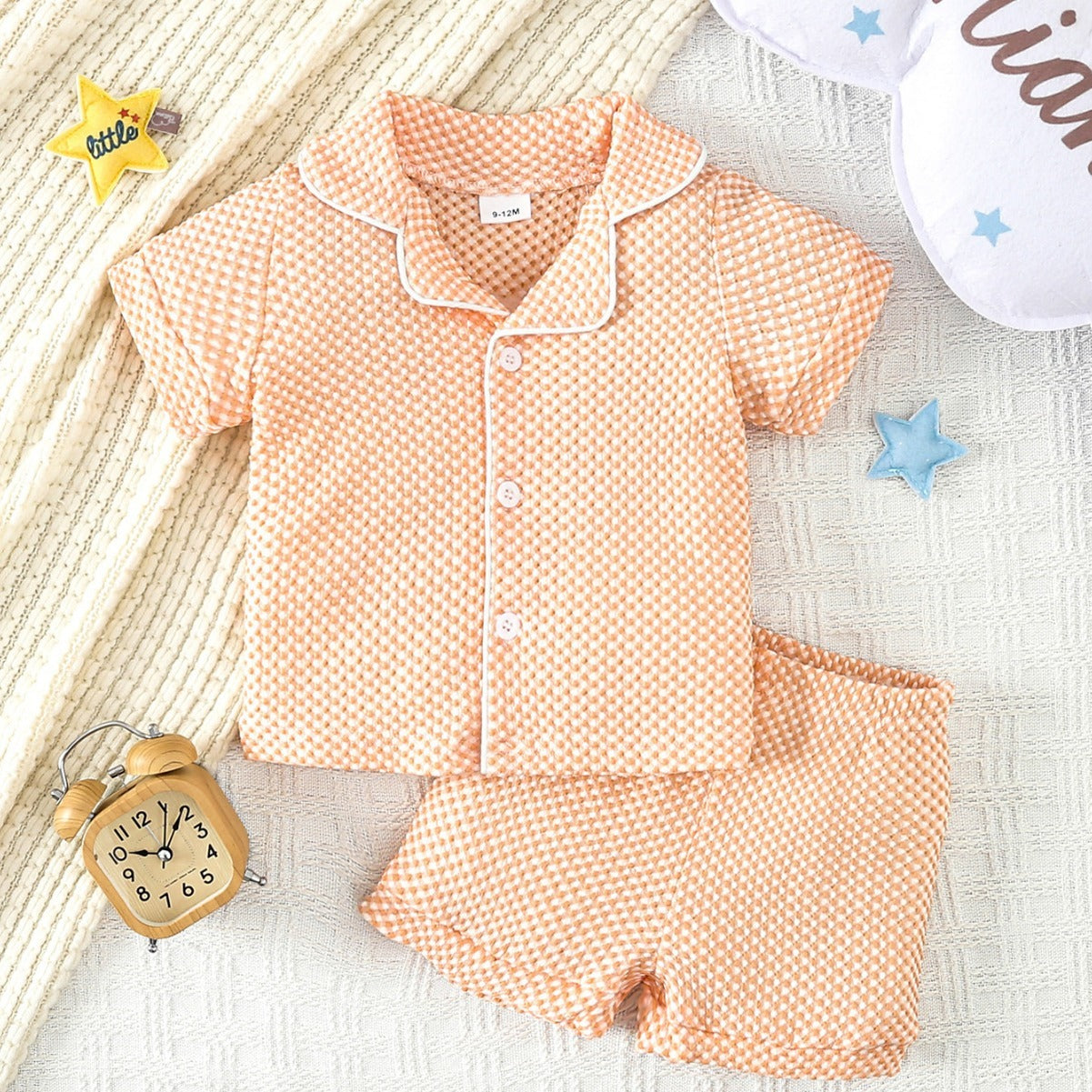 Summer Children's Pajamas Shorts Cardigan Suit