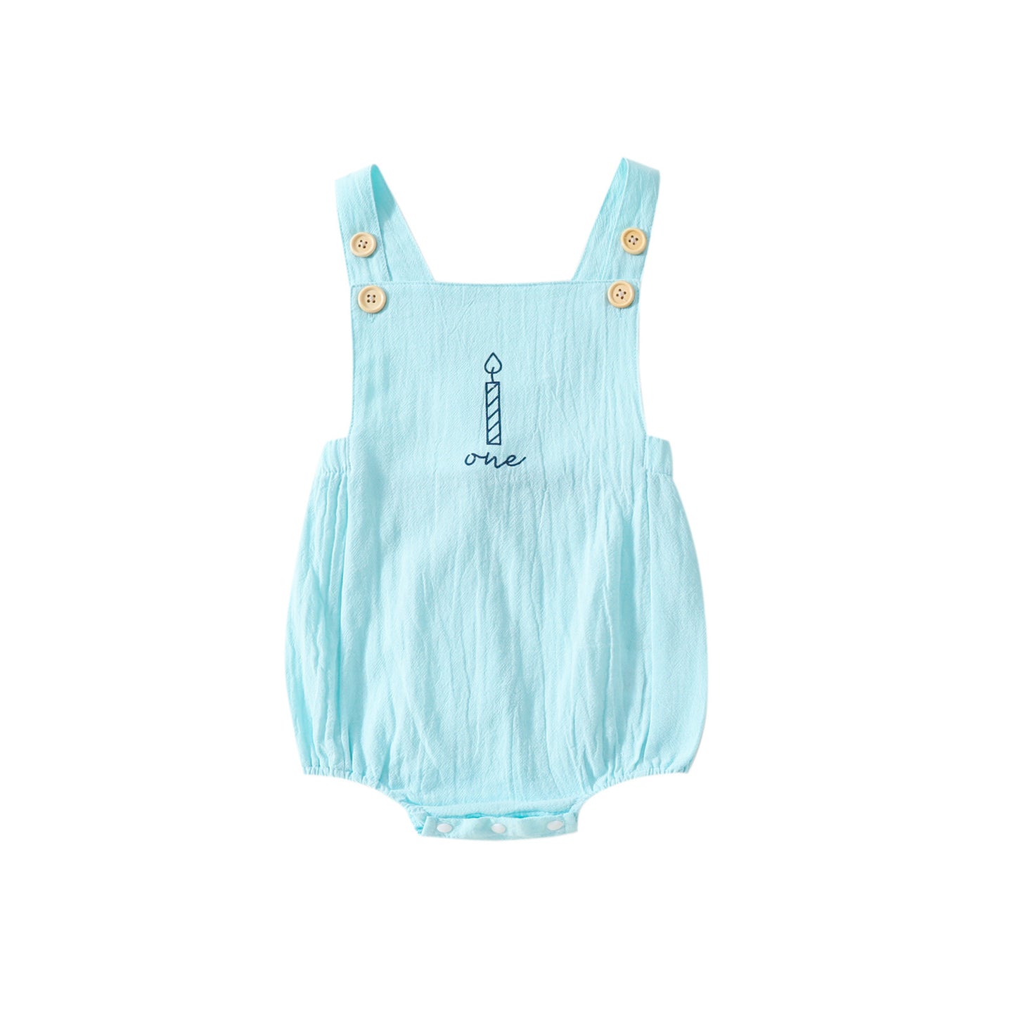 Infant Toddler Letter Candle Print Backless Romper