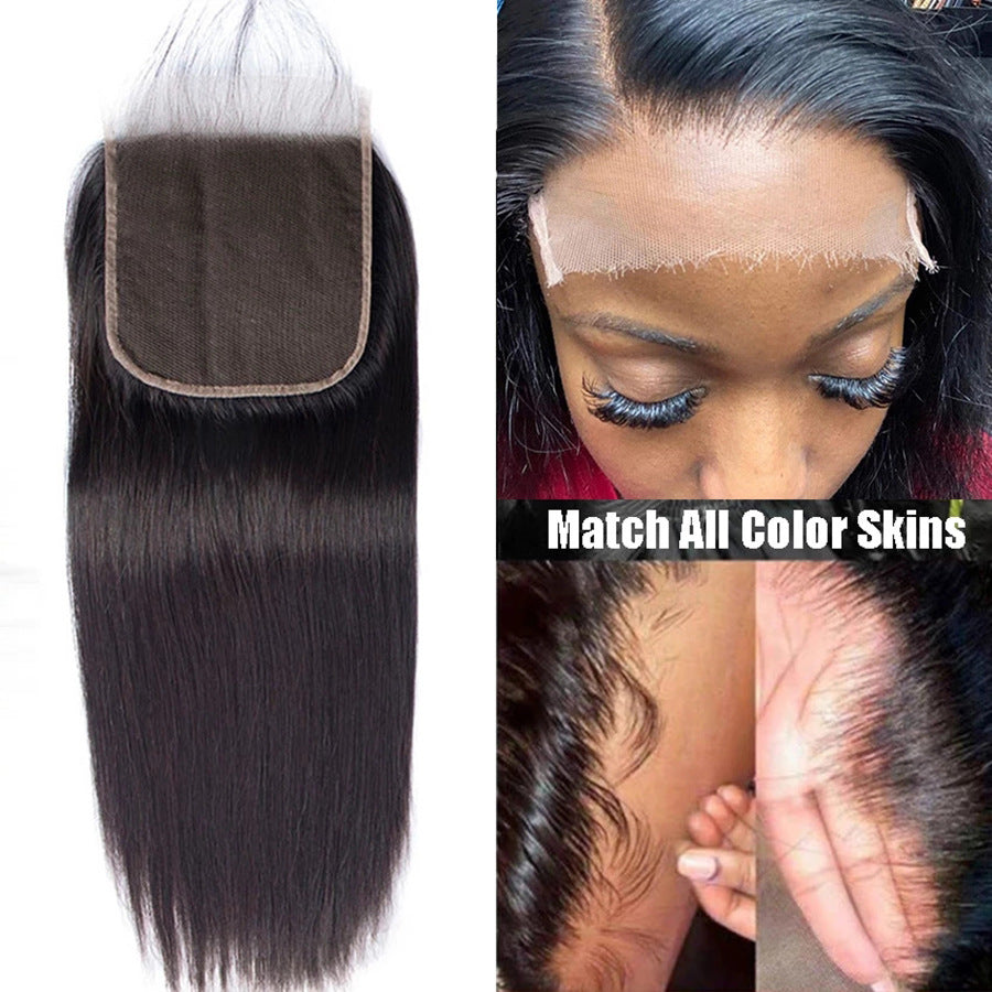 4x4Real Human Hair Wig Block Natural Black