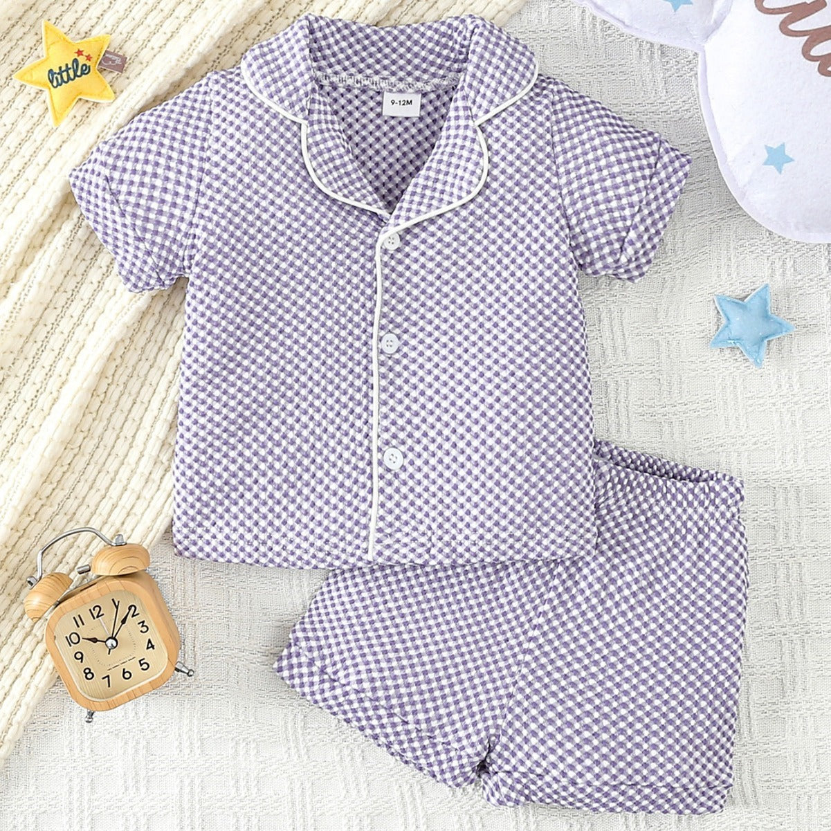 Summer Children's Pajamas Shorts Cardigan Suit