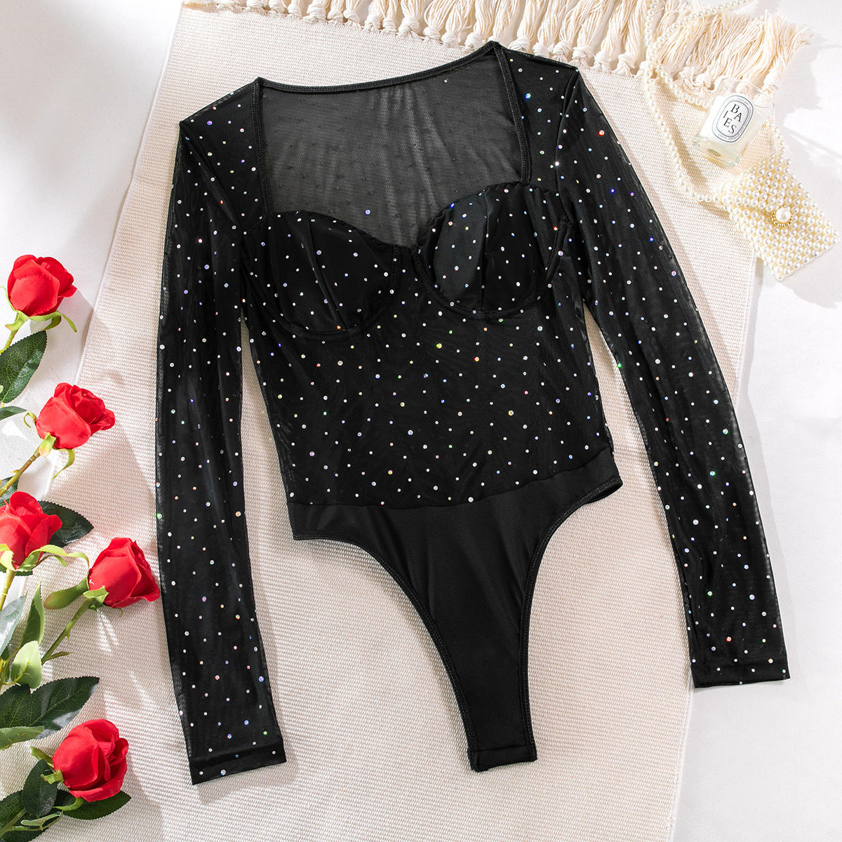 Cross-border Street Sequin Cloth Thin And Breathable Jumpsuit