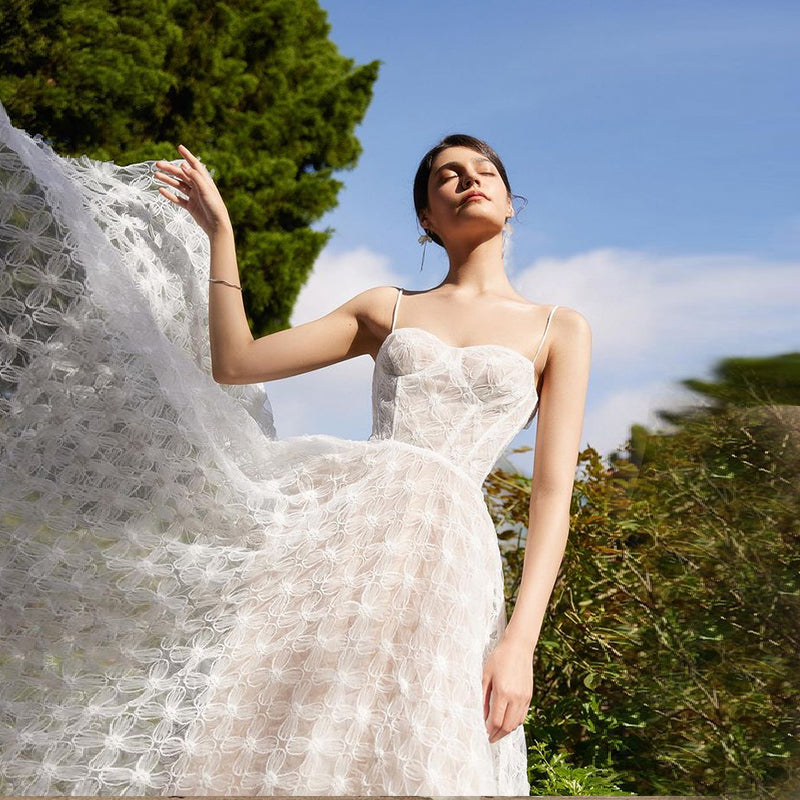 Vestido halter estilo ballet de espina de pescado resistente para mujer