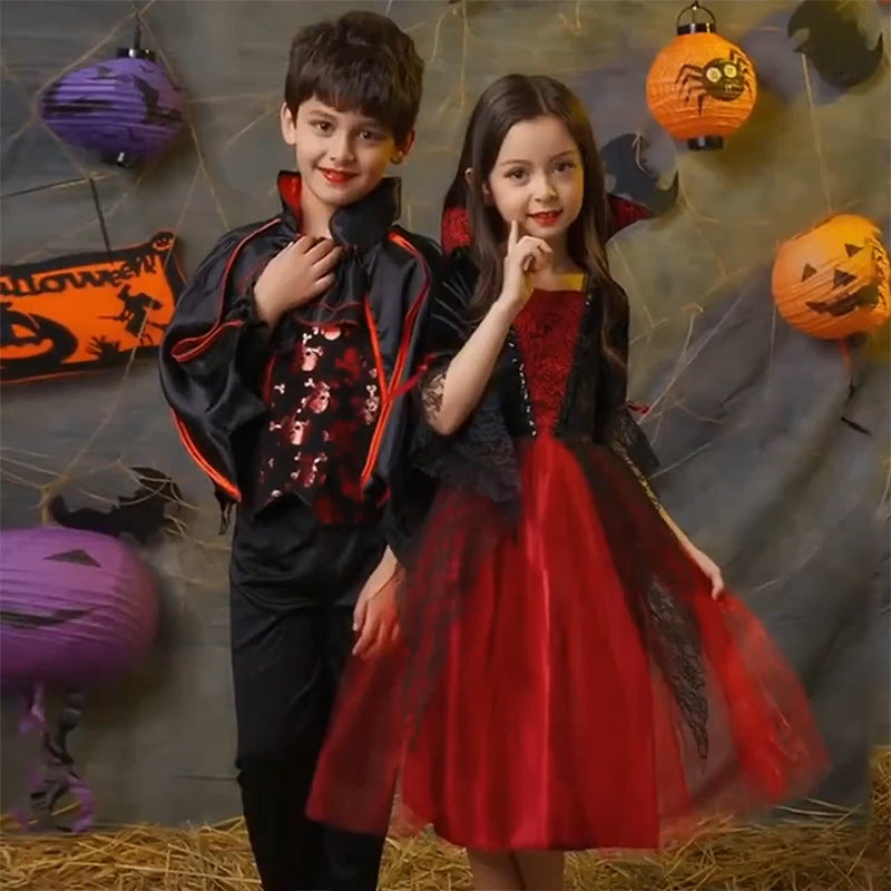 Children's Halloween Witch Vampire Clothing Suit