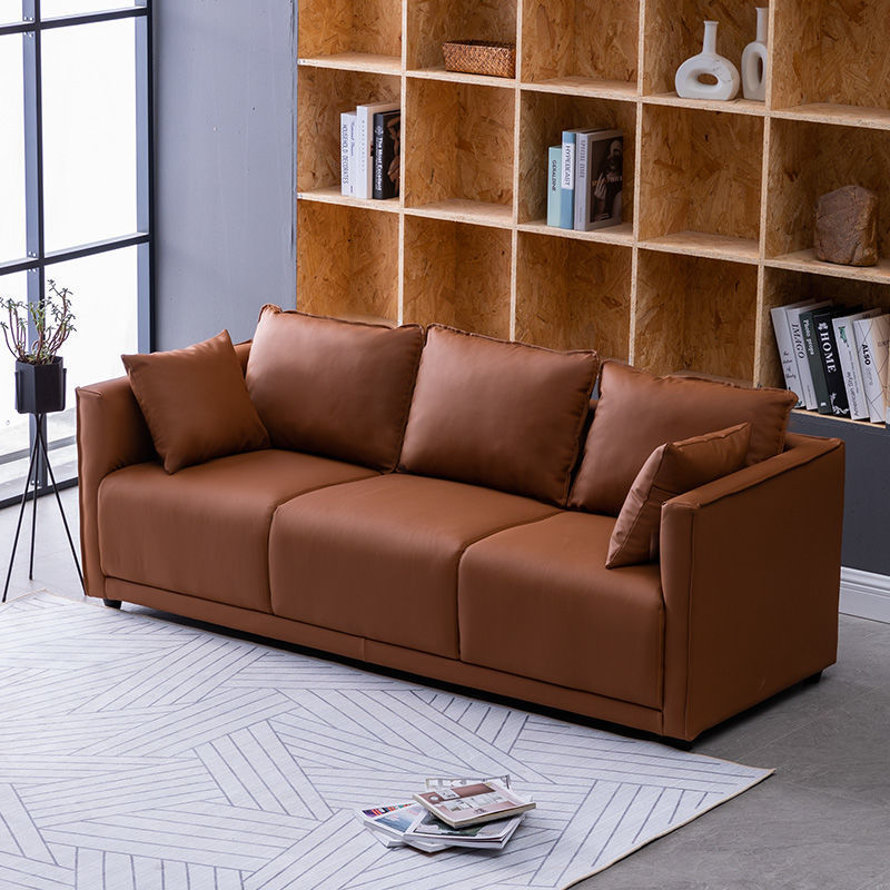 Household Fashion Simple Solid Colour PU Sofa